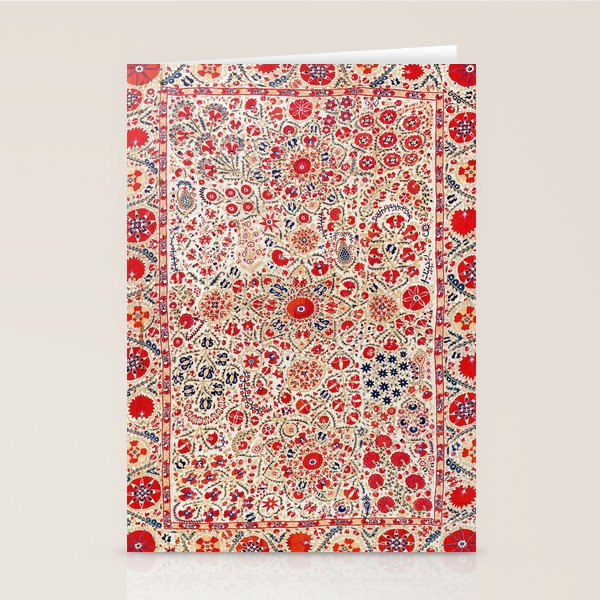 Bokhara Suzani Southwest Uzbekistan Embroidery Stationery Card Gallery Image 2