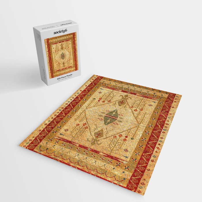 Bikaner Dhurrie Northwest Indian Kilim Print Jigsaw Puzzle Gallery Image 2