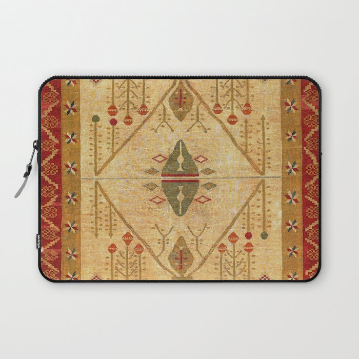 Bikaner Dhurrie Northwest Indian Kilim Print Laptop Sleeve Gallery Image 1