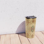 Bikaner Dhurrie Northwest Indian Kilim Print Travel Mug Gallery Image 4