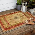 Bikaner Dhurrie Northwest Indian Kilim Print Outdoor Rug Gallery Image 2