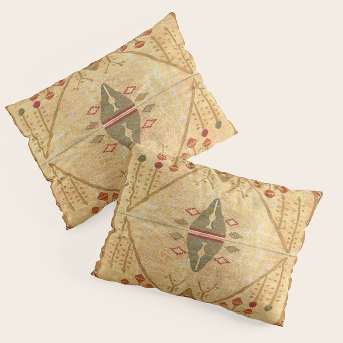Bikaner Dhurrie Northwest Indian Kilim Print Pillow Sham Gallery Image 3