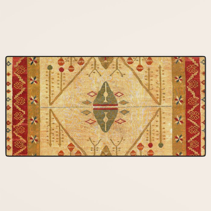 Bikaner Dhurrie Northwest Indian Kilim Print Desk Mat Gallery Image 3