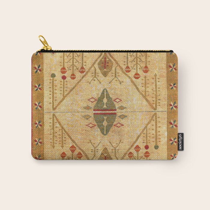 Bikaner Dhurrie Northwest Indian Kilim Print Carry All Pouch Gallery Image 1