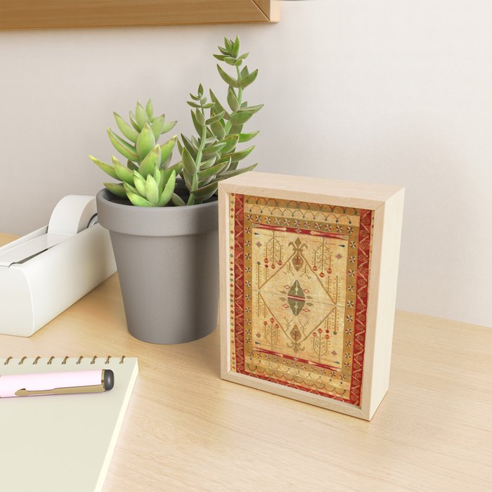Bikaner Dhurrie Northwest Indian Kilim Print Mini Art Print Gallery Image 2