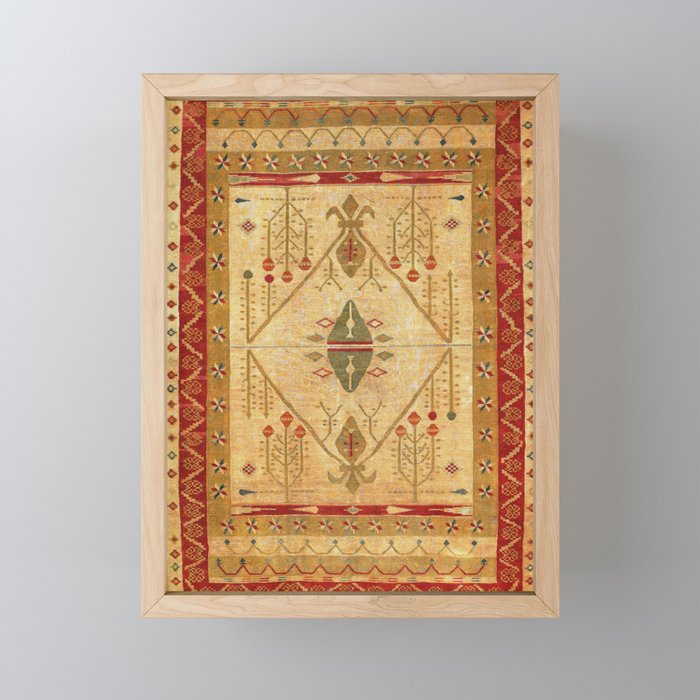 Bikaner Dhurrie Northwest Indian Kilim Print Mini Art Print Gallery Image 1