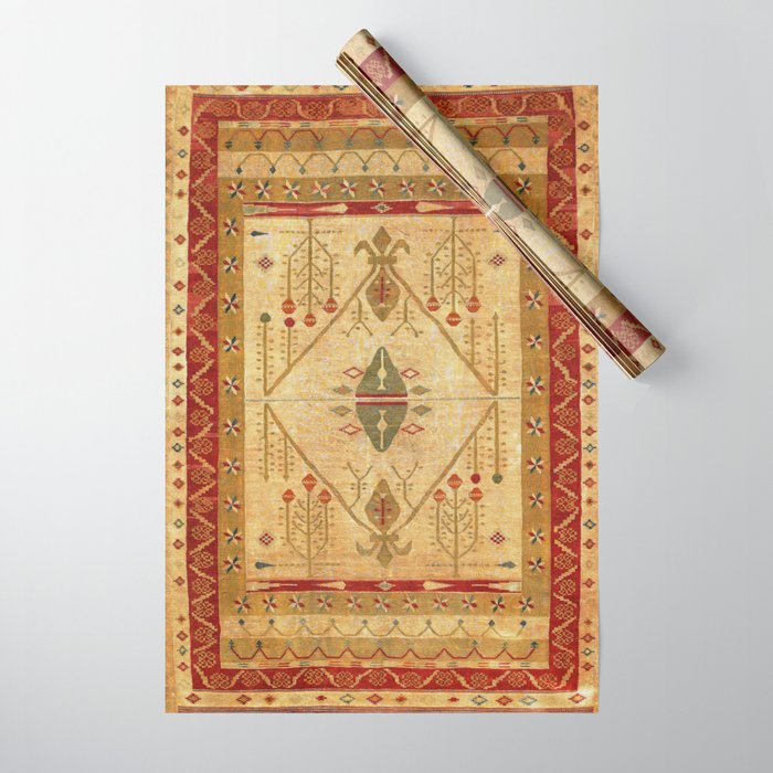 Bikaner Dhurrie Northwest Indian Kilim Print Wrapping Paper Gallery Image 1