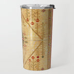 Bikaner Dhurrie Northwest Indian Kilim Print Travel Mug Gallery Image 2