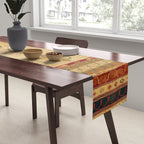 Bikaner Dhurrie Northwest Indian Kilim Print Table Runner Gallery Image 2