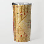Bikaner Dhurrie Northwest Indian Kilim Print Travel Mug Gallery Image 3