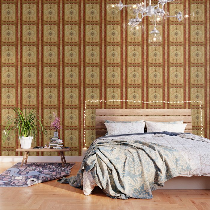Bikaner Dhurrie Northwest Indian Kilim Print Wallpaper Gallery Image 3