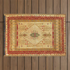 Bikaner Dhurrie Northwest Indian Kilim Print Outdoor Rug Gallery Image 1