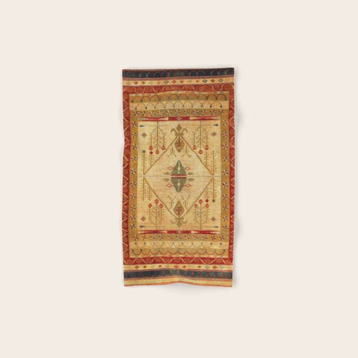 Bikaner Dhurrie Northwest Indian Kilim Print Bath Towel Gallery Image 1