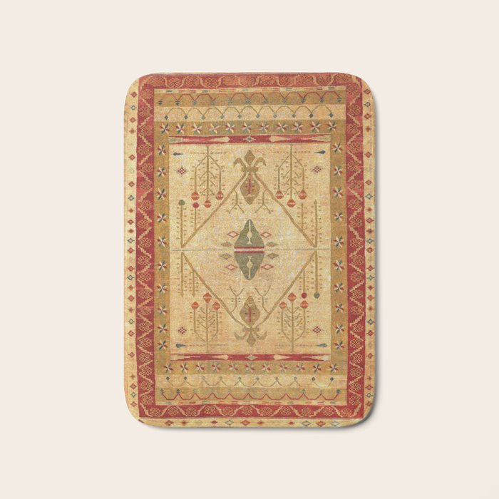 Bikaner Dhurrie Northwest Indian Kilim Print Bath Mat Gallery Image 1