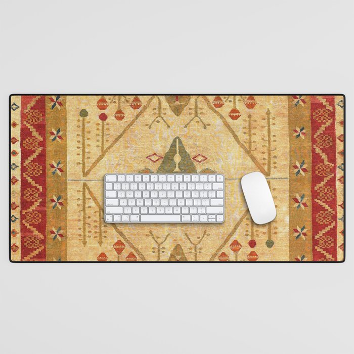 Bikaner Dhurrie Northwest Indian Kilim Print Desk Mat Gallery Image 1