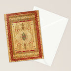 Bikaner Dhurrie Northwest Indian Kilim Print Stationery Card Gallery Image 2