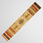 Bikaner Dhurrie Northwest Indian Kilim Print Table Runner Gallery Image 3
