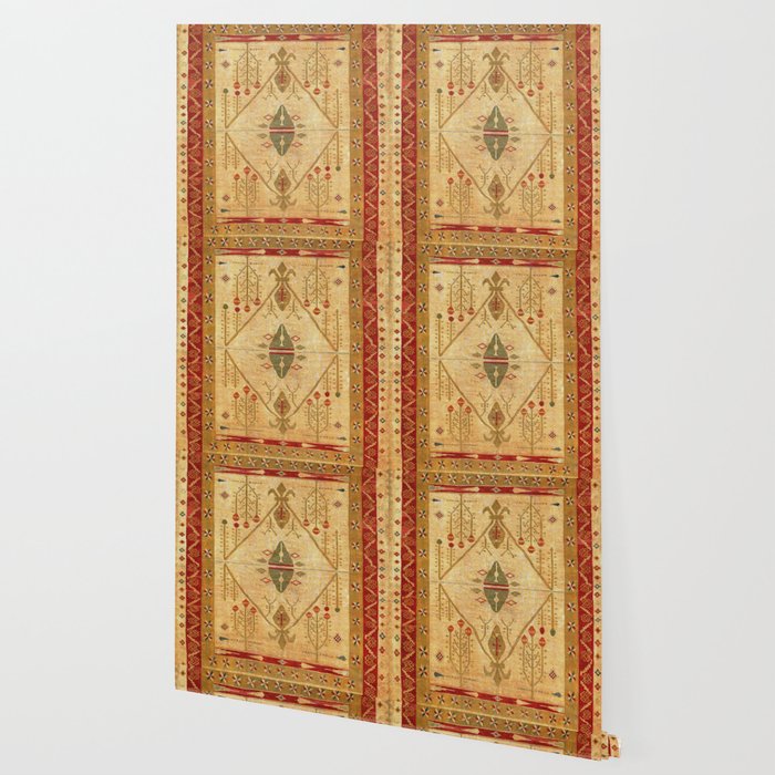 Bikaner Dhurrie Northwest Indian Kilim Print Wallpaper Gallery Image 2