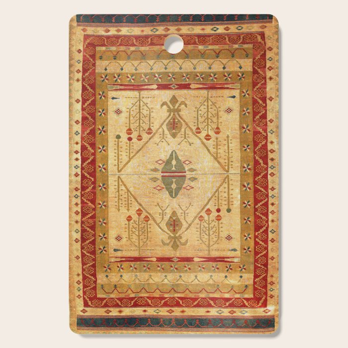 Bikaner Dhurrie Northwest Indian Kilim Print Cutting Board Gallery Image 1