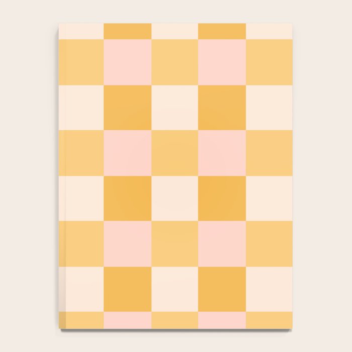 Yellow and peachy pink checks Notebook Gallery Image 4