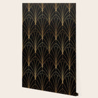 Art Deco Waterfalls // Black Luxe Wallpaper Gallery Image 2