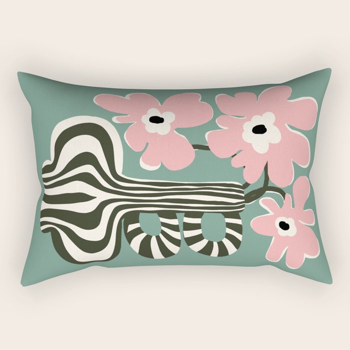 Floral strip  Rectangular Pillow Gallery Image 2