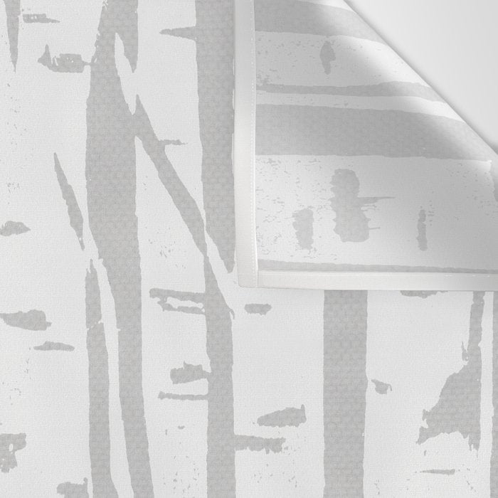 Woodcut Birches Grey Wall Tapestry Gallery Image 3