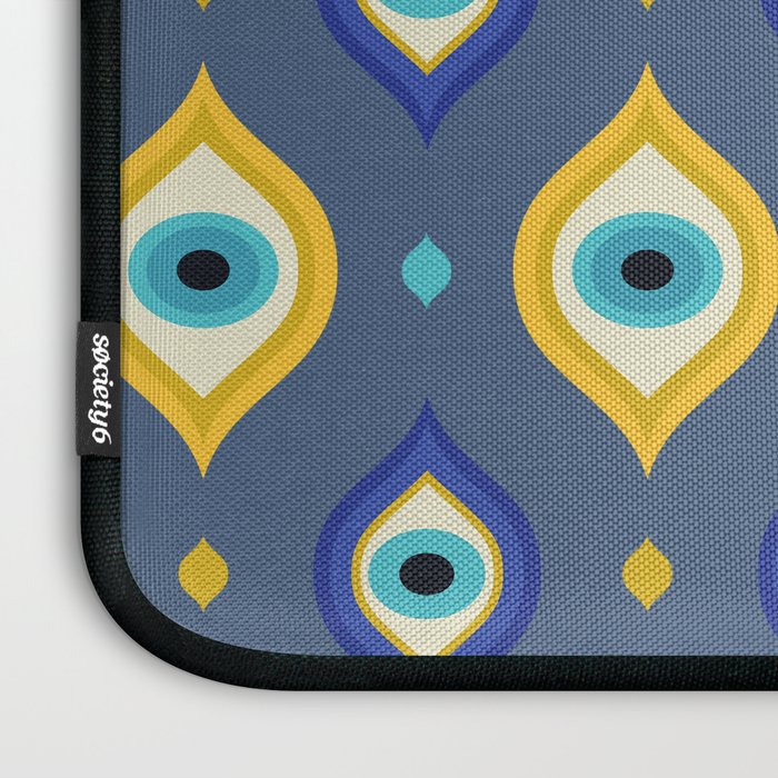 Mystic Evil Eyes Pattern Laptop Sleeve Gallery Image 3