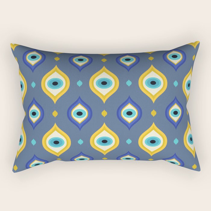 Mystic Evil Eyes Pattern Rectangular Pillow Gallery Image 1