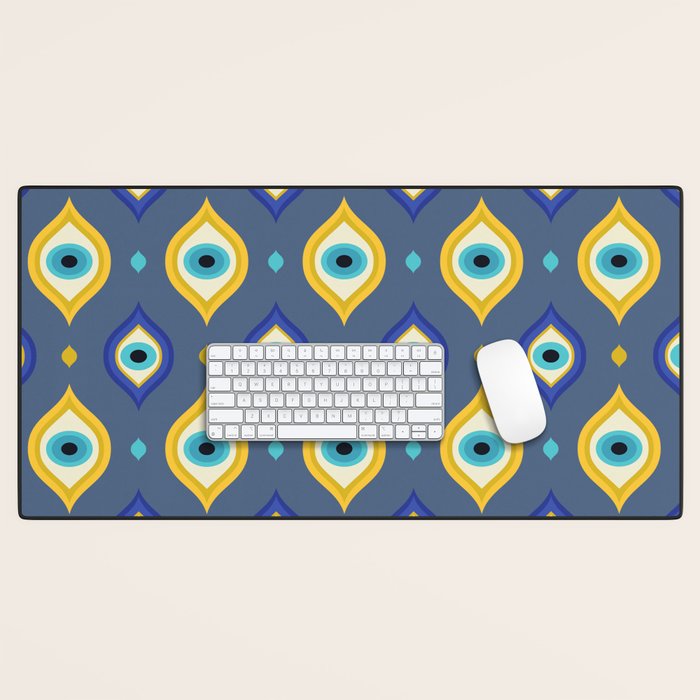 Mystic Evil Eyes Pattern Desk Mat Gallery Image 1
