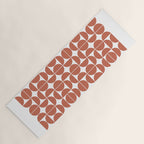 Mid Century Modern Geometric 04 Terracotta Yoga Mat Gallery Image 1