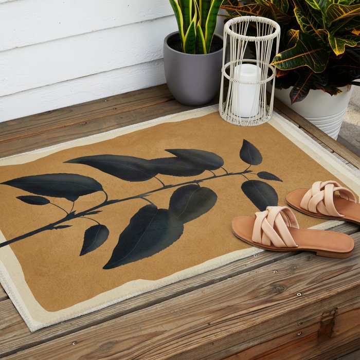 Leaf Design 12 Outdoor Rug Gallery Image 2