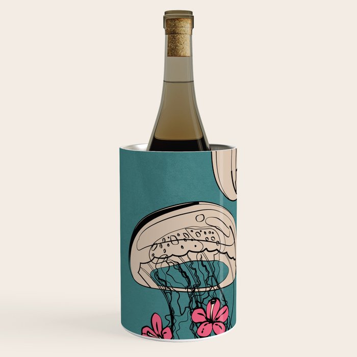 Floral Jellyfishes 1 Wine Chiller Gallery Image 2