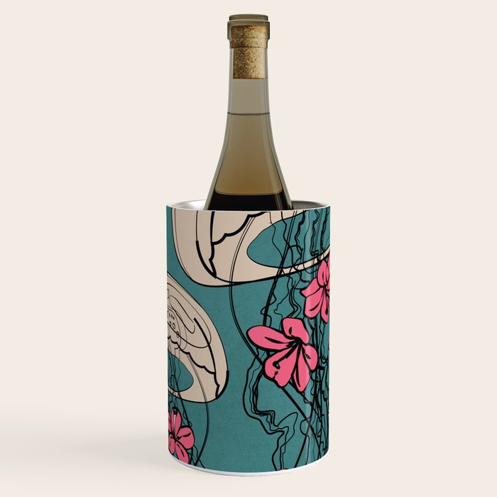Floral Jellyfishes 1 Wine Chiller Gallery Image 1