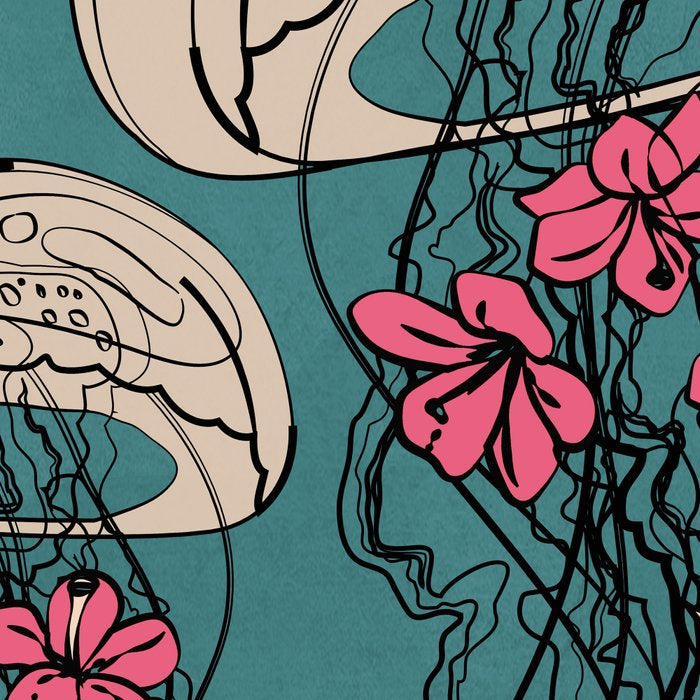 Floral Jellyfishes 1 Coffee Mug Gallery Image 2