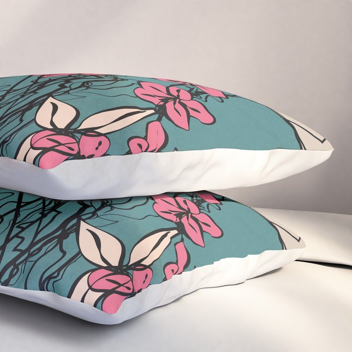 Floral Jellyfishes 1 Pillow Sham Gallery Image 3