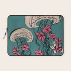 Floral Jellyfishes 1 Laptop Sleeve Gallery Image 1