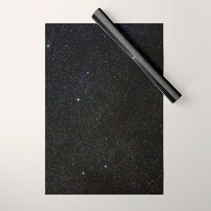 Sagitta Constellation in Real Night Sky, The Arrow Constellation Starry Sky Wrapping Paper Gallery Image 1