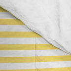 Fine Stripes Narrow Vertical Stripe Pattern in Butter Yellow and White Comforter Gallery Image 4
