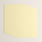Fine Stripes Narrow Vertical Stripe Pattern in Butter Yellow and White Wrapping Paper Gallery Image 3