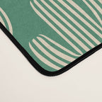 Retro green cactus plant pattern Desk Mat Gallery Image 4