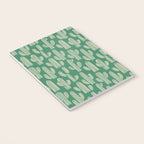 Retro green cactus plant pattern Notebook Gallery Image 3