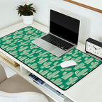 Retro green cactus plant pattern Desk Mat Gallery Image 2