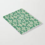 Retro green cactus plant pattern Notebook Gallery Image 2