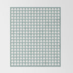 Clovers XXXI Sage Green Botanical Pattern Throw Blanket Gallery Image 2