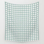 Clovers XXXI Sage Green Botanical Pattern Wall Tapestry Gallery Image 4