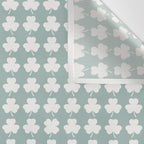 Clovers XXXI Sage Green Botanical Pattern Wall Tapestry Gallery Image 3