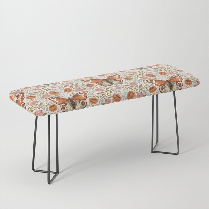 William Morris Inspired Monarch Butterfly Pattern Bench Gallery Image 1