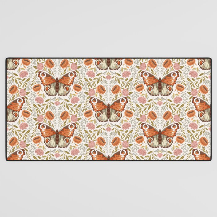 William Morris Inspired Monarch Butterfly Pattern Desk Mat Gallery Image 3