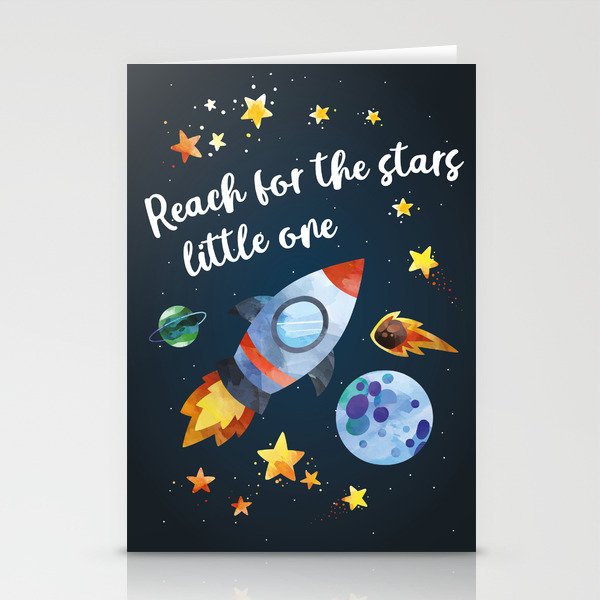 Space rocket with quote Stationery Card Gallery Image 2